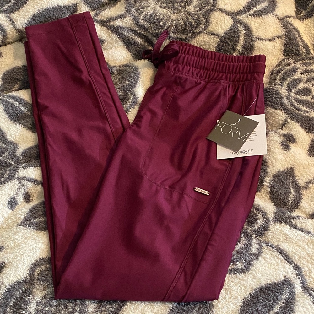 Cherokee Maroon Scrub Joggers